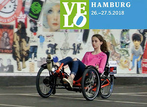  VELO Hamburg 2017: Sara mit einem HP Velotechnik Scorpion