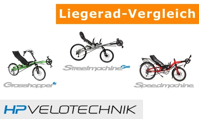 Liegeradvergleich: HP Velotechnik Grasshopper, Streetmachein, Speedmachine
